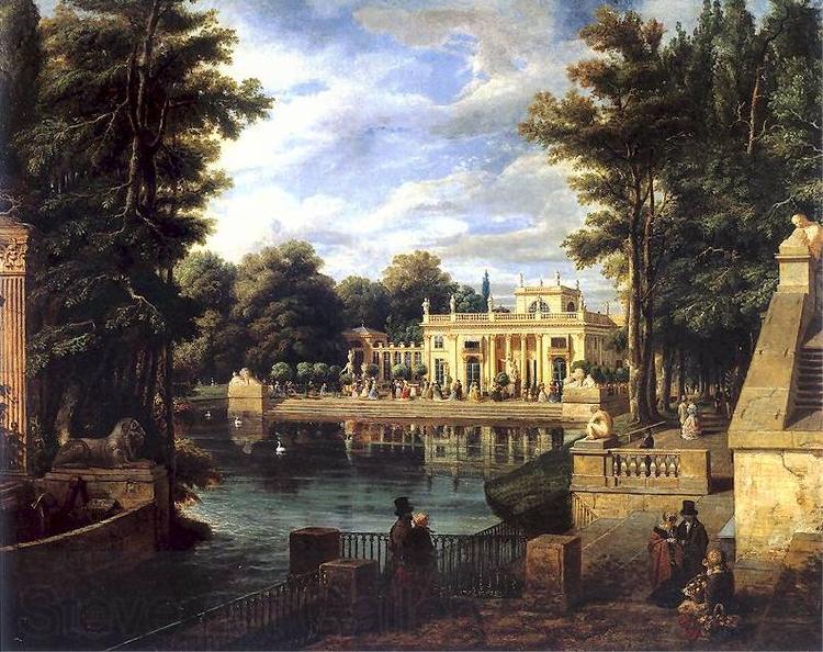 Marcin Zaleski View of the Royal Baths Palace in summer Germany oil painting art